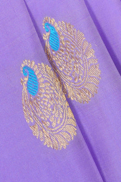 Image of Kanchipattu Lavender Brocade Saree