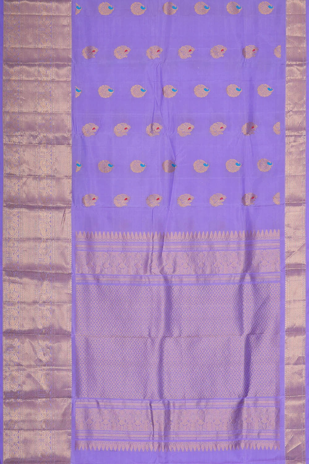 Kanchipattu Lavender Brocade Saree