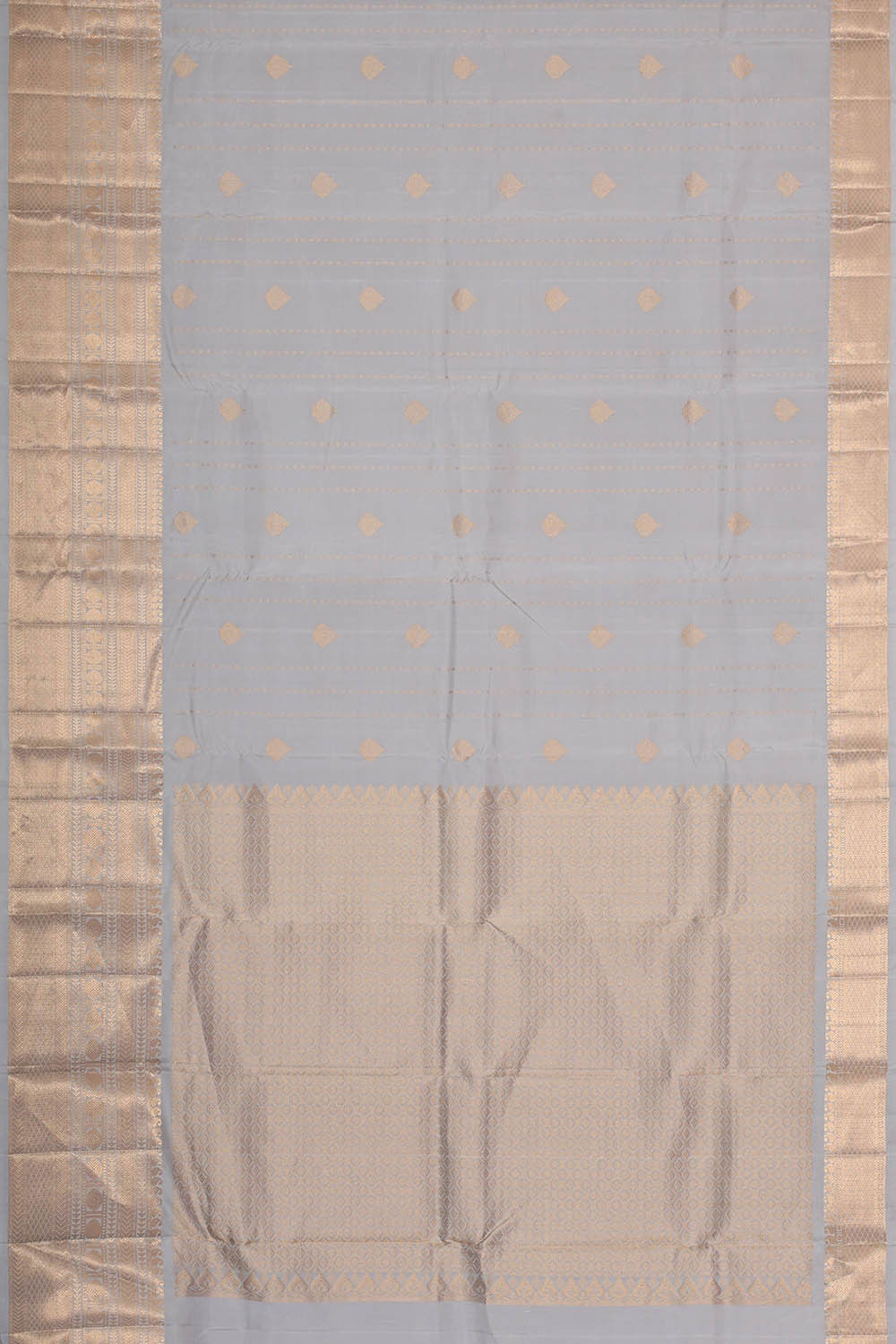 Kanchipattu Grey Brocade Saree