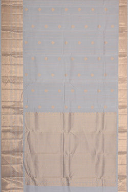 Image of Kanchipattu Grey Brocade Saree