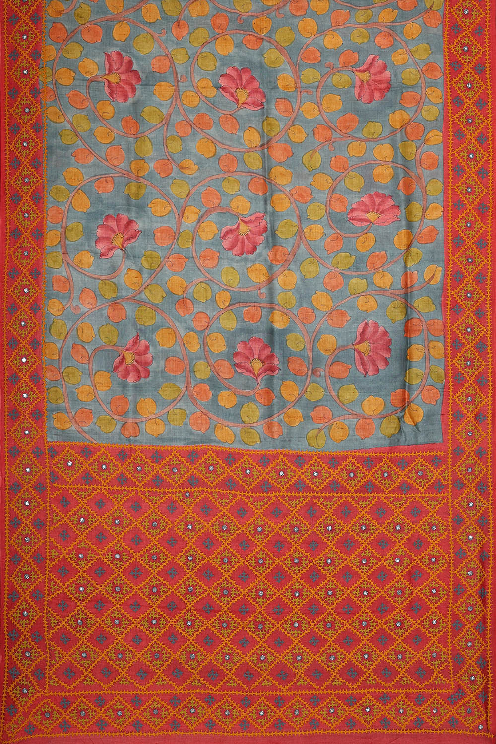 Tussar Silk Blue Saree