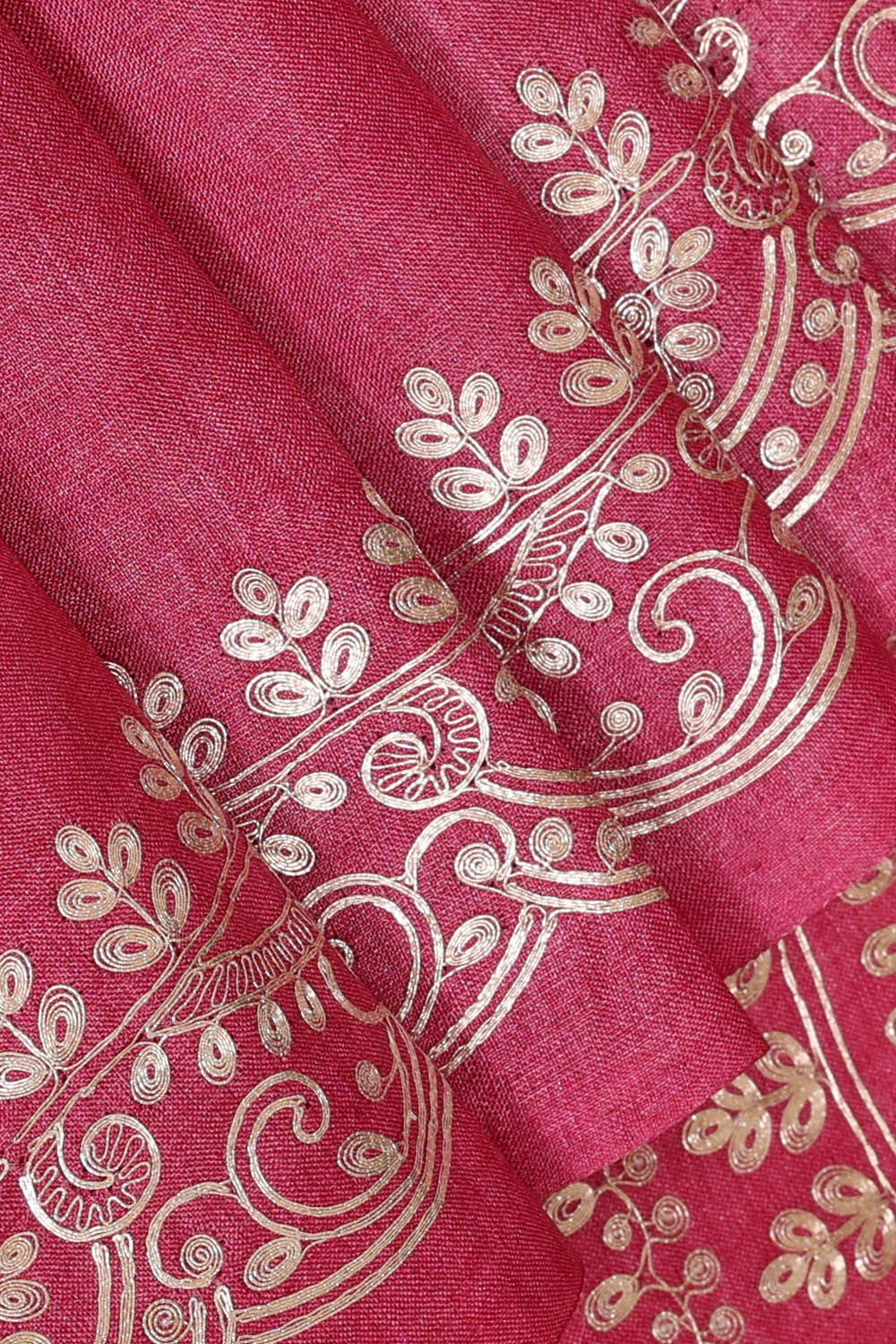 Printed Tussar Silk Pink Saree