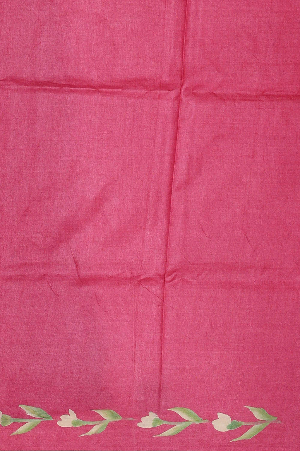 Printed Tussar Silk Pink Saree