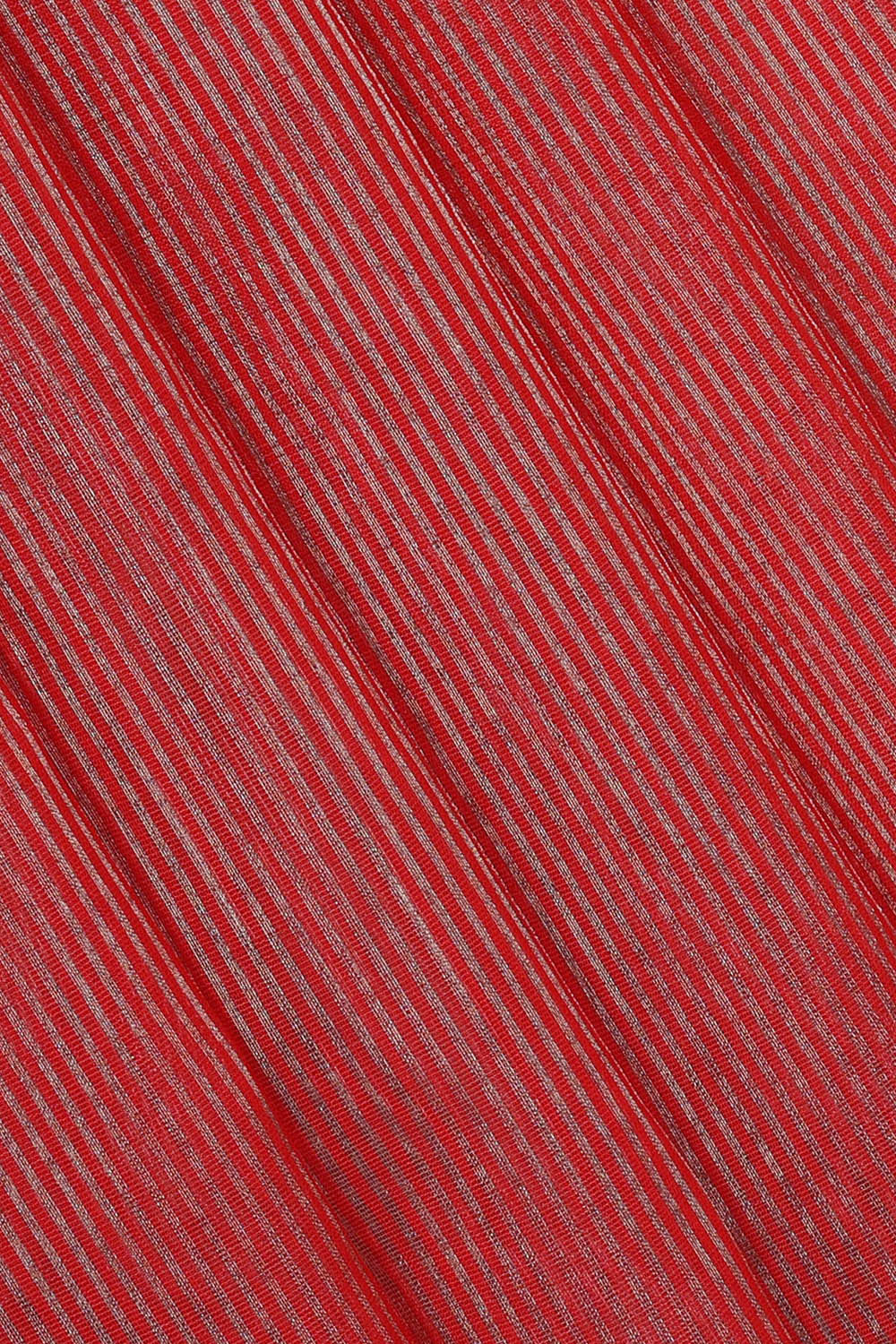 Chanderi Silk Cotton Red Saree