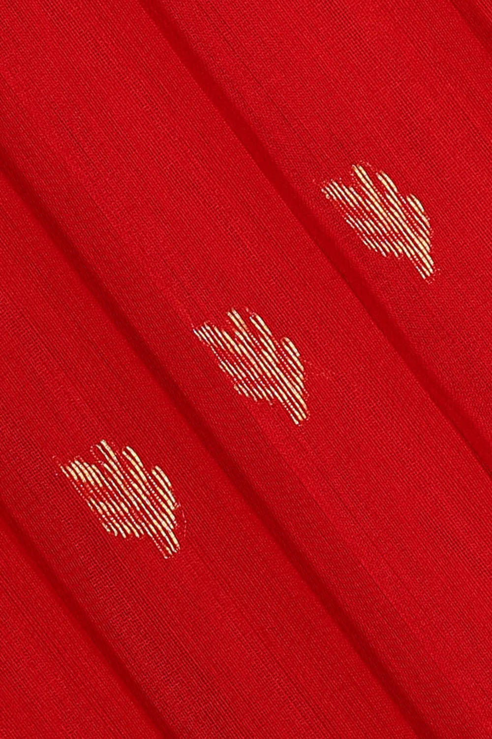 Chanderi Silk Cotton Red Saree