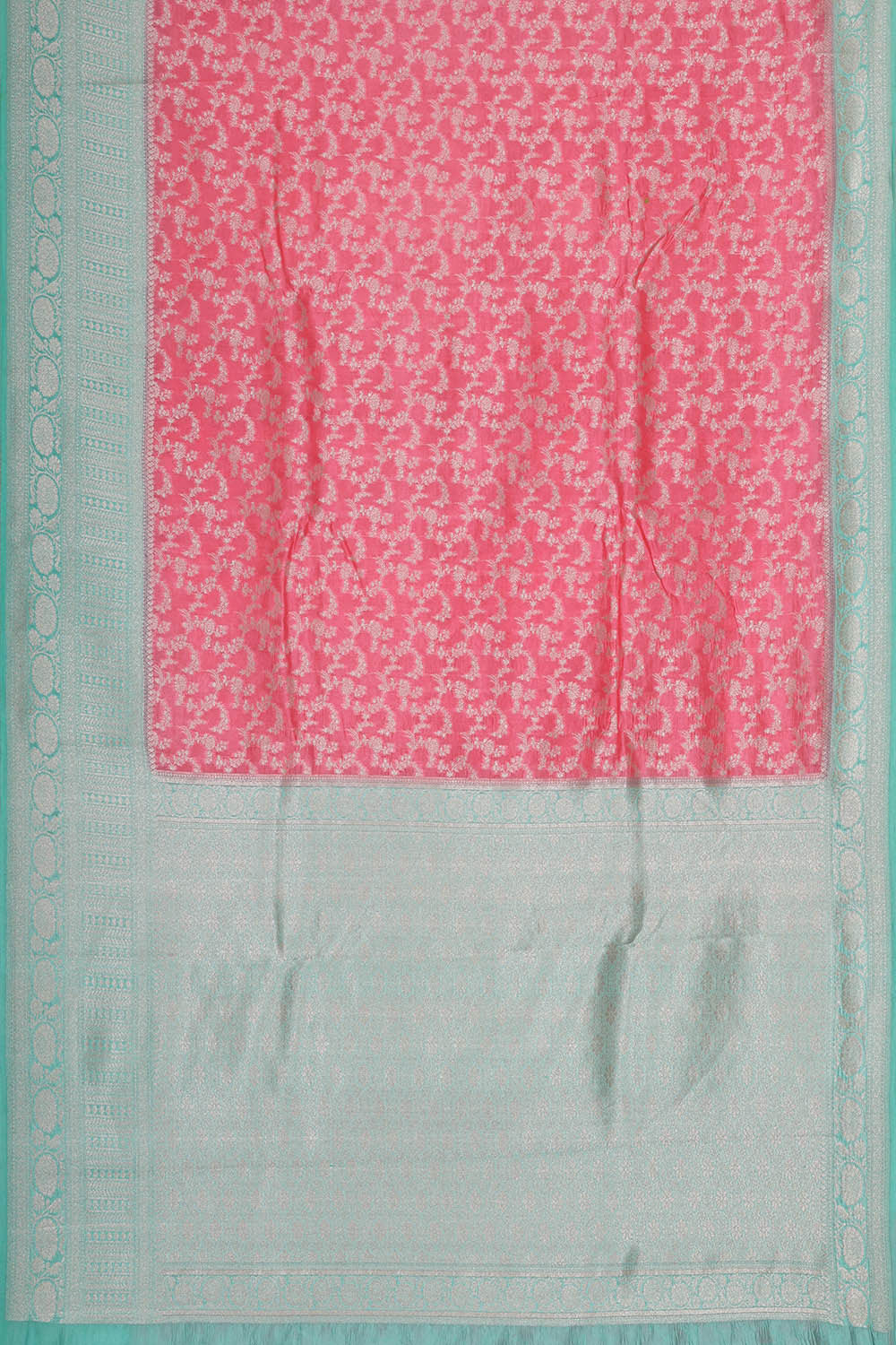 Banarasi Chiniya Silk Peach Pink Saree