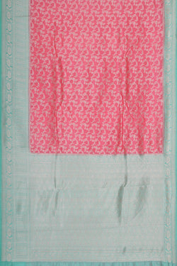 Image of Banarasi Chiniya Silk Peach Pink Saree