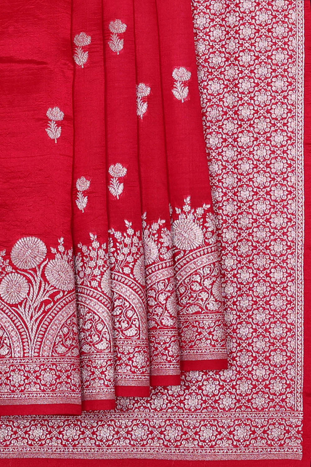 Banarasi Chiniya Silk Red Saree