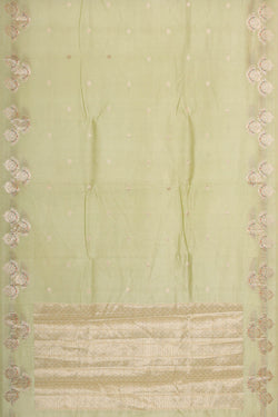 Image of Banarasi Chiniya Silk Light Pista Green Saree