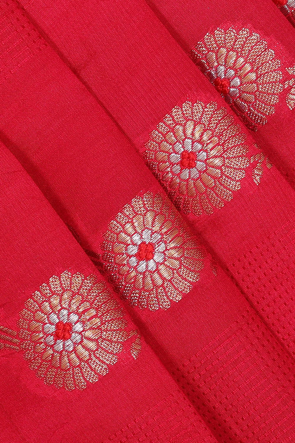 Banarasi Chiniya Silk Red Saree