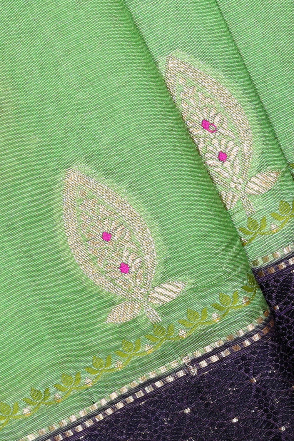 Banarasi Chiniya Silk Mint Green Saree