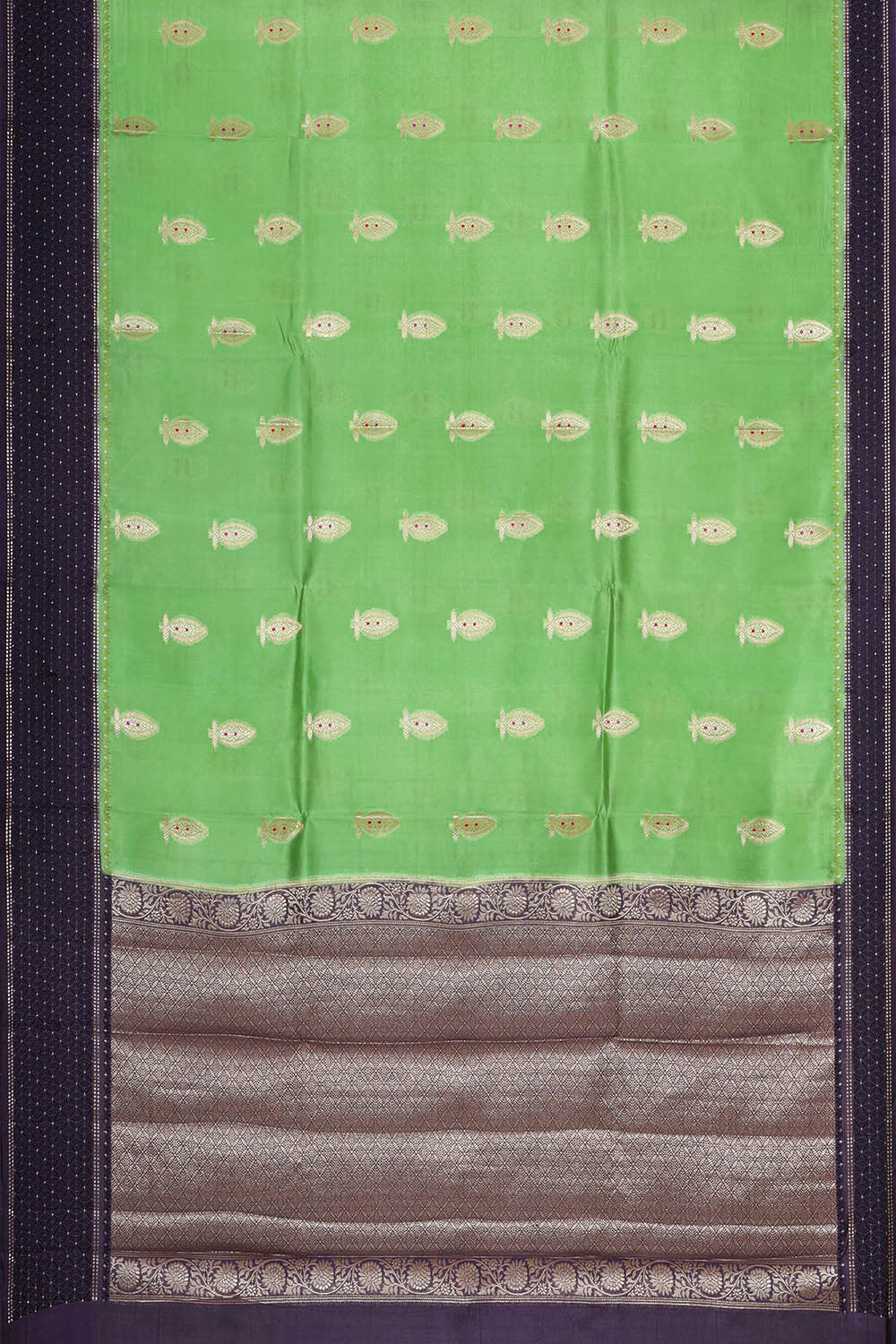 Banarasi Chiniya Silk Mint Green Saree