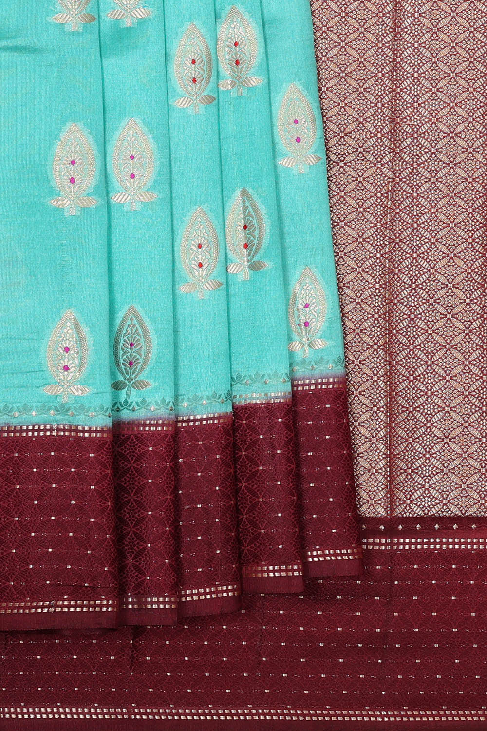 Banarasi Chiniya Silk Sky Blue Saree