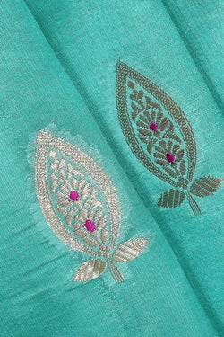 Image of Banarasi Chiniya Silk Sky Blue Saree