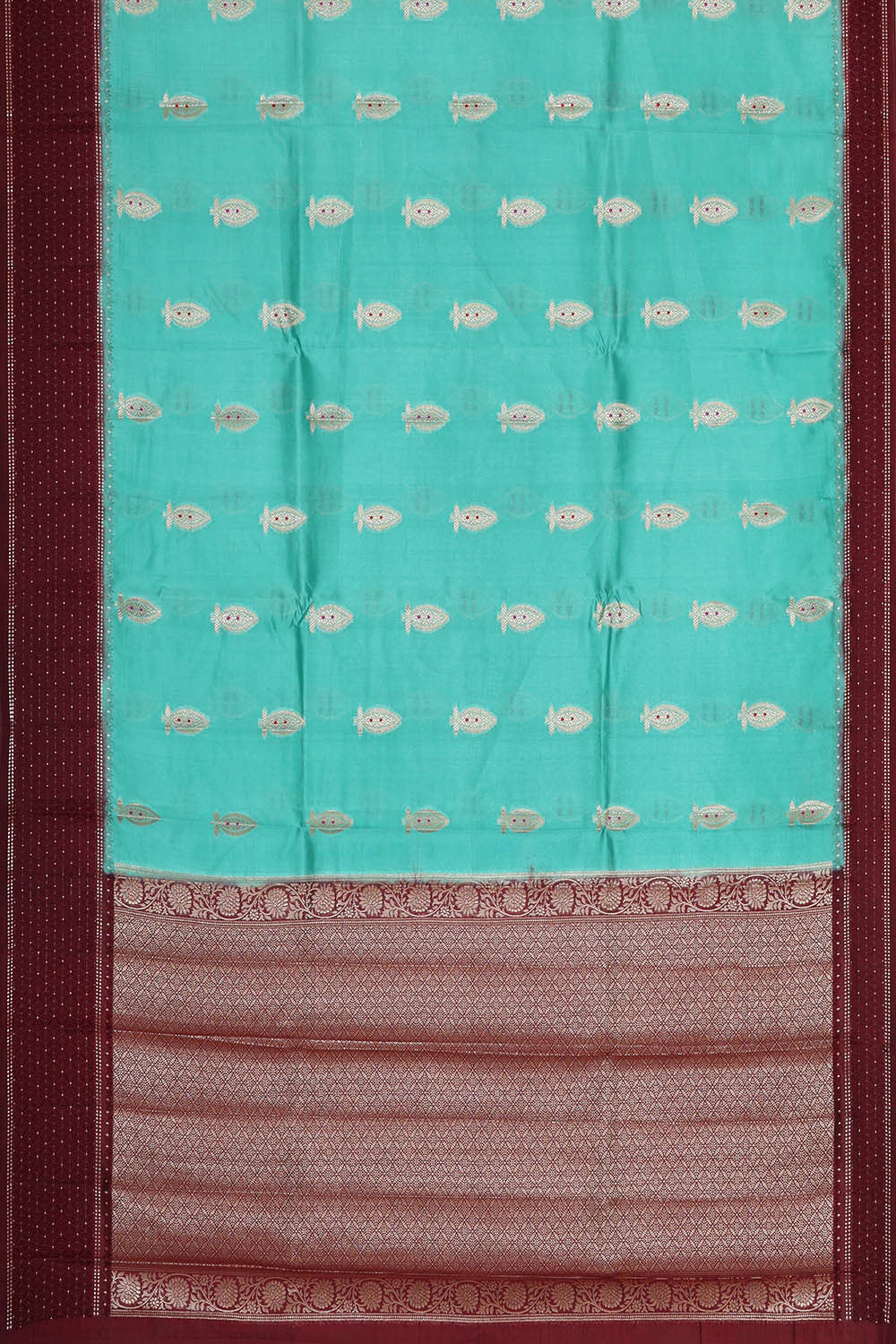 Banarasi Chiniya Silk Sky Blue Saree