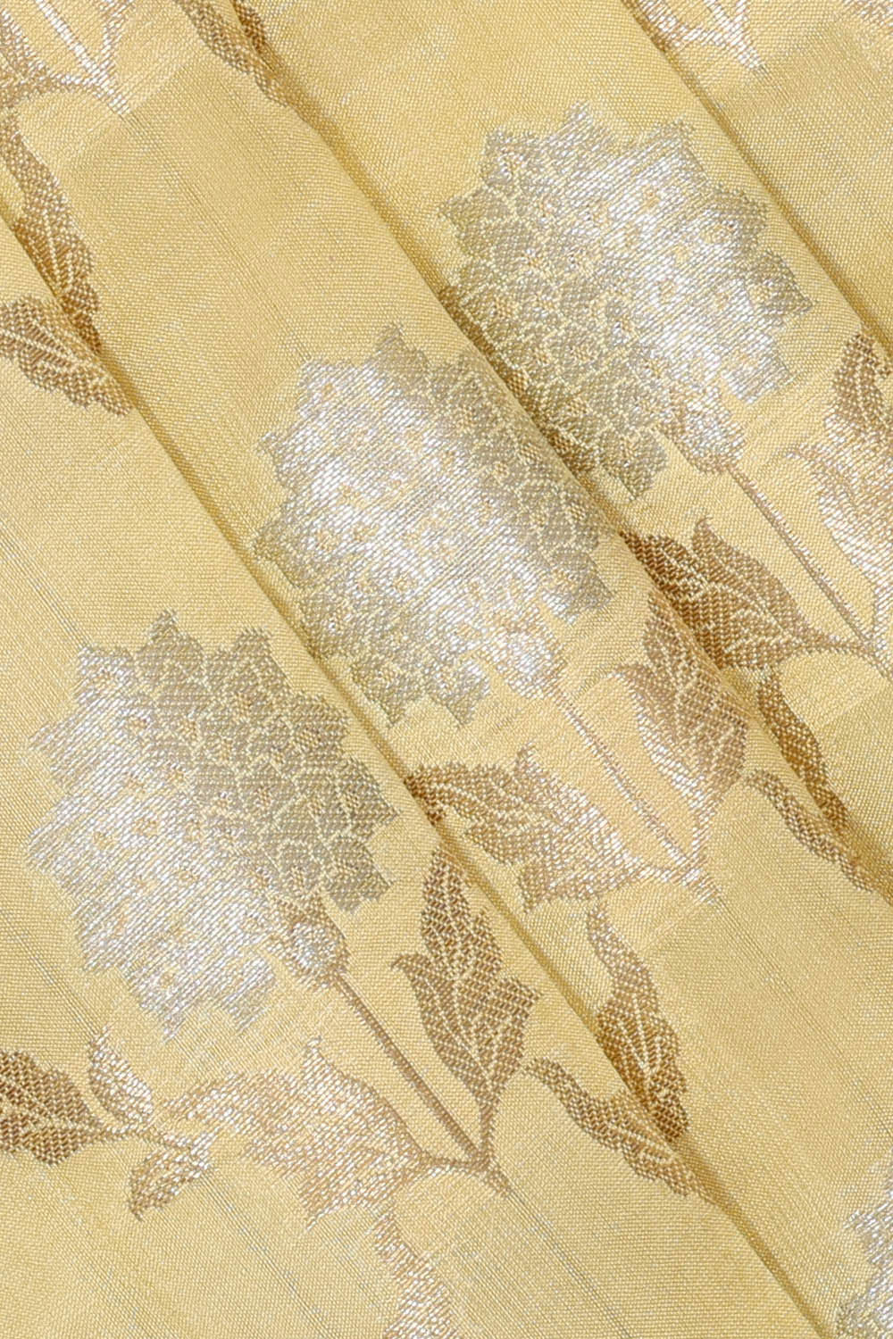 Banarasi Chiniya Silk Dark Cream Saree