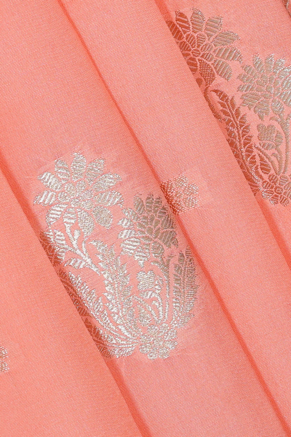 Banarasi Chiniya Silk Peach Saree