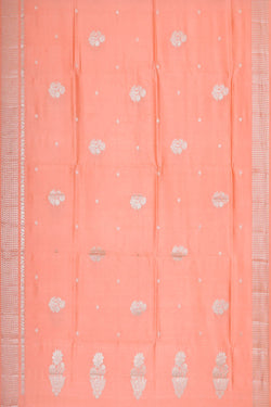 Image of Banarasi Chiniya Silk Peach Saree