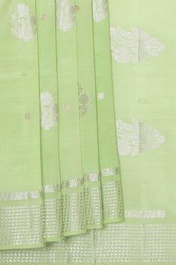 Image of Banarasi Chiniya Silk Light Pista Green Saree