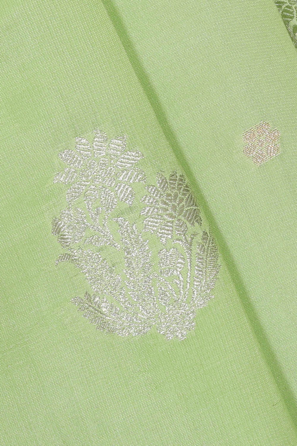 Banarasi Chiniya Silk Light Pista Green Saree