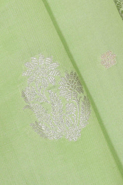 Image of Banarasi Chiniya Silk Light Pista Green Saree