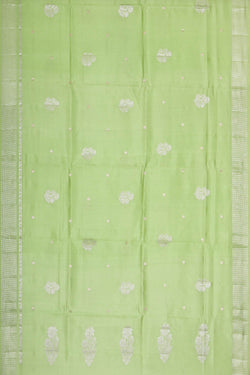 Image of Banarasi Chiniya Silk Light Pista Green Saree