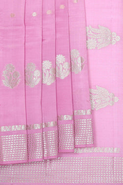 Image of Banarasi Chiniya Silk Lavender Pink Saree