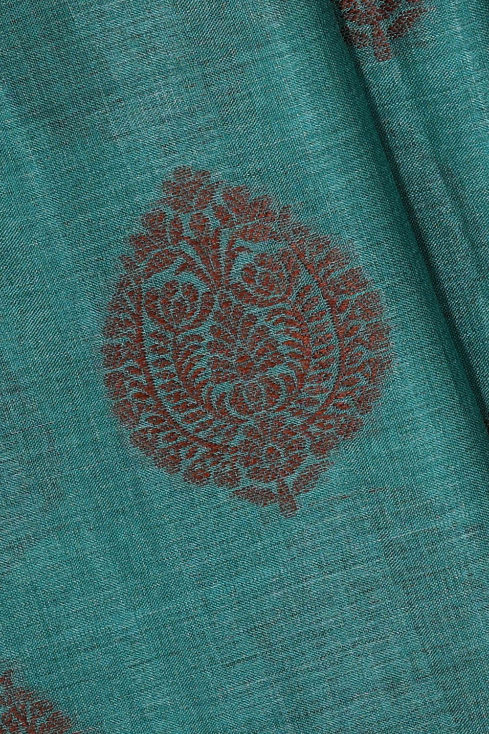 Banarasi Tussar Turquoise Blue Saree