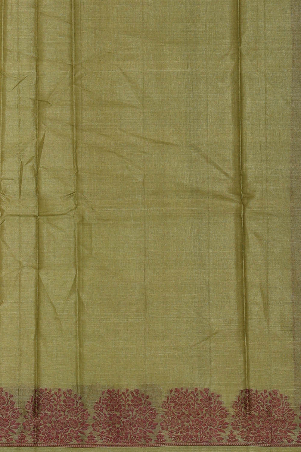 Banarasi Tussar Pista Green Saree