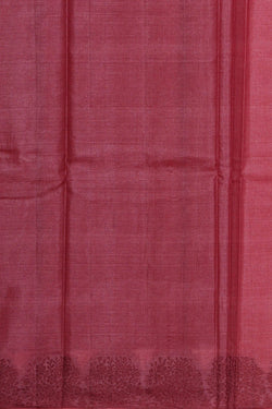 Image of Banarasi Tussar Pinkish Red Saree