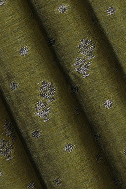 Image of Banarasi Tussar Golden Green Saree