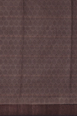 Image of Printed Tussar Silk Creamy Grey Saree