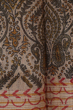 Image of Printed Tussar Cream Saree