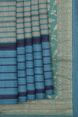 Image of Tussar Silk Cream Saree