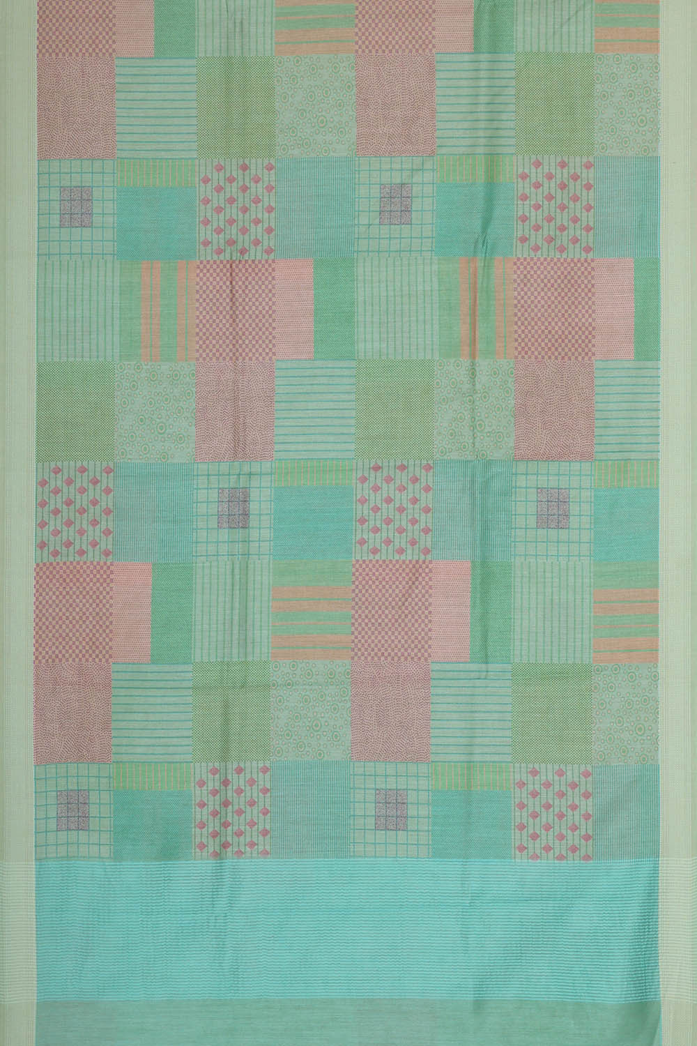 Image of Tussar Silk Sea Blue Saree