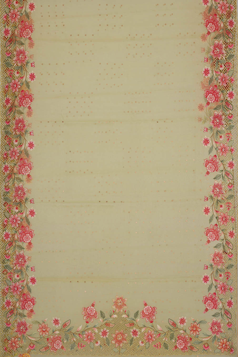 Image of Banarasi Kora Silk Yellow Saree