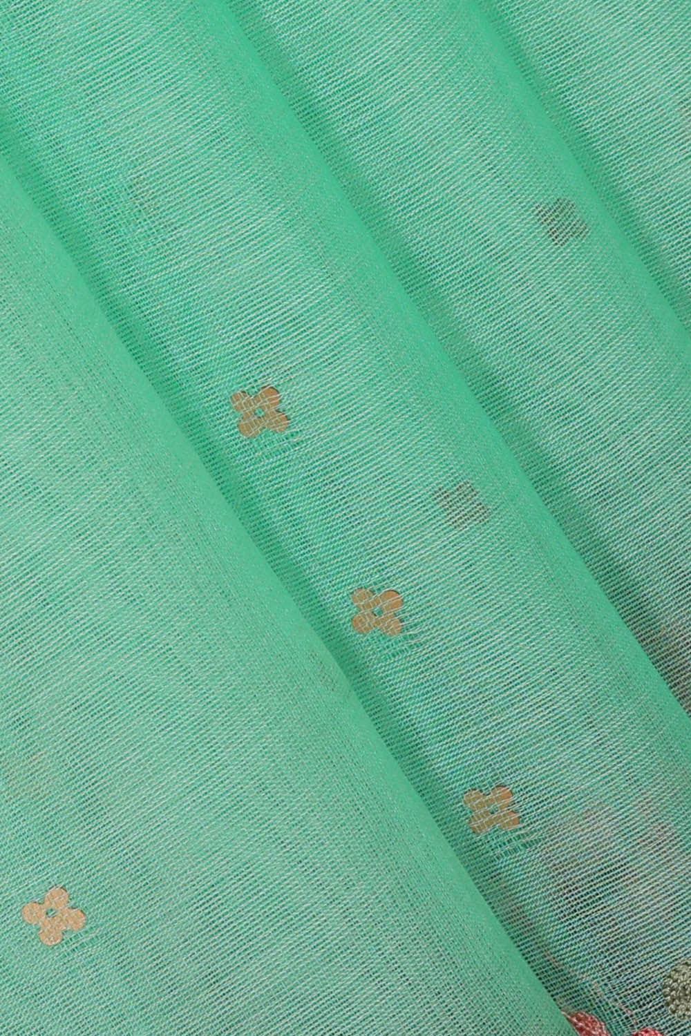 Banarasi Kora Sea Green Saree