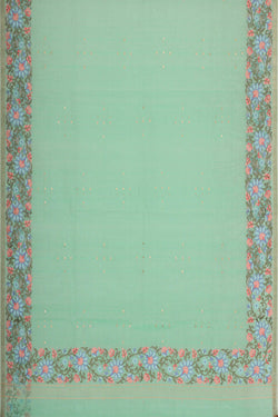 Image of Banarasi Kora Sea Green Saree