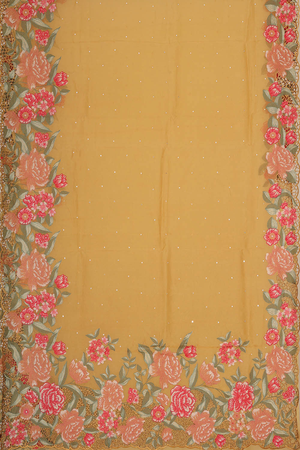 Banarasi Kora Yellow Saree