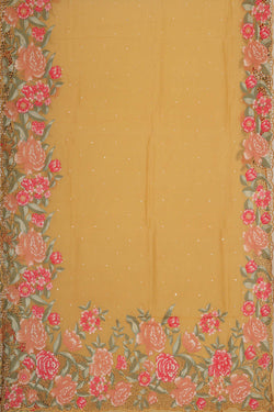 Image of Banarasi Kora Yellow Saree