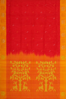 Image of Uppada Silk Red Saree