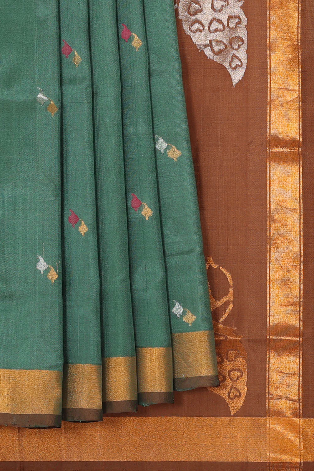 Uppada Silk Jade Green Saree