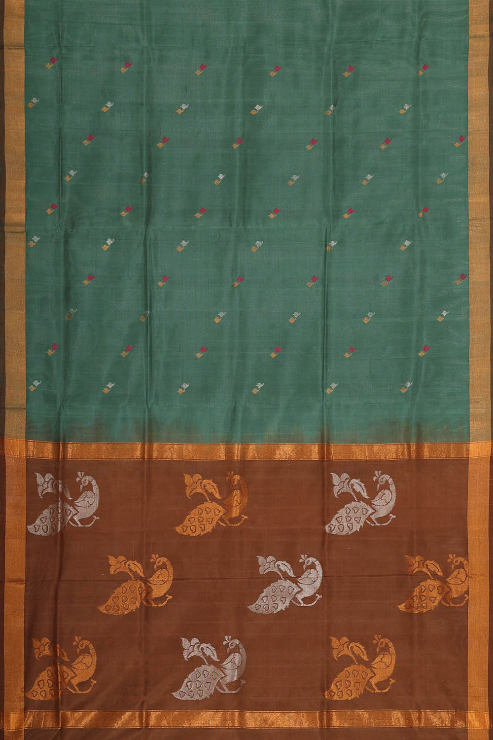 Uppada Silk Jade Green Saree