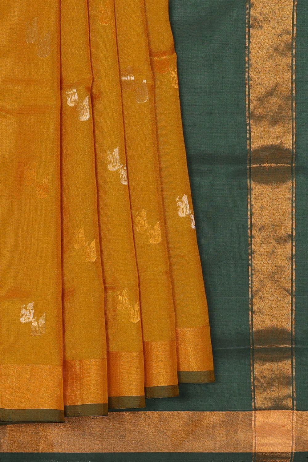Image of Uppada Silk Mustard Yellow Saree