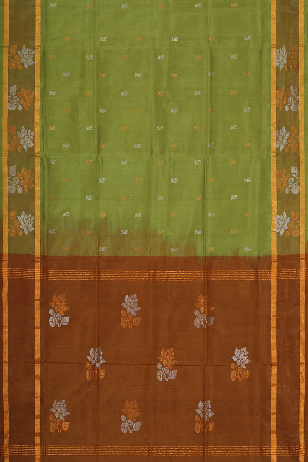 Uppada Silk Pista Green Saree