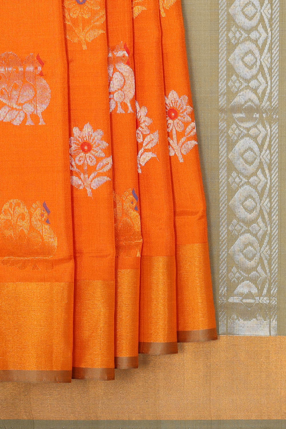 Uppada Silk Orange Saree