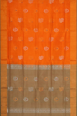 Image of Uppada Silk Orange Saree