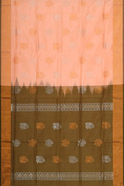 Image of Uppada Silk Light Peach Saree