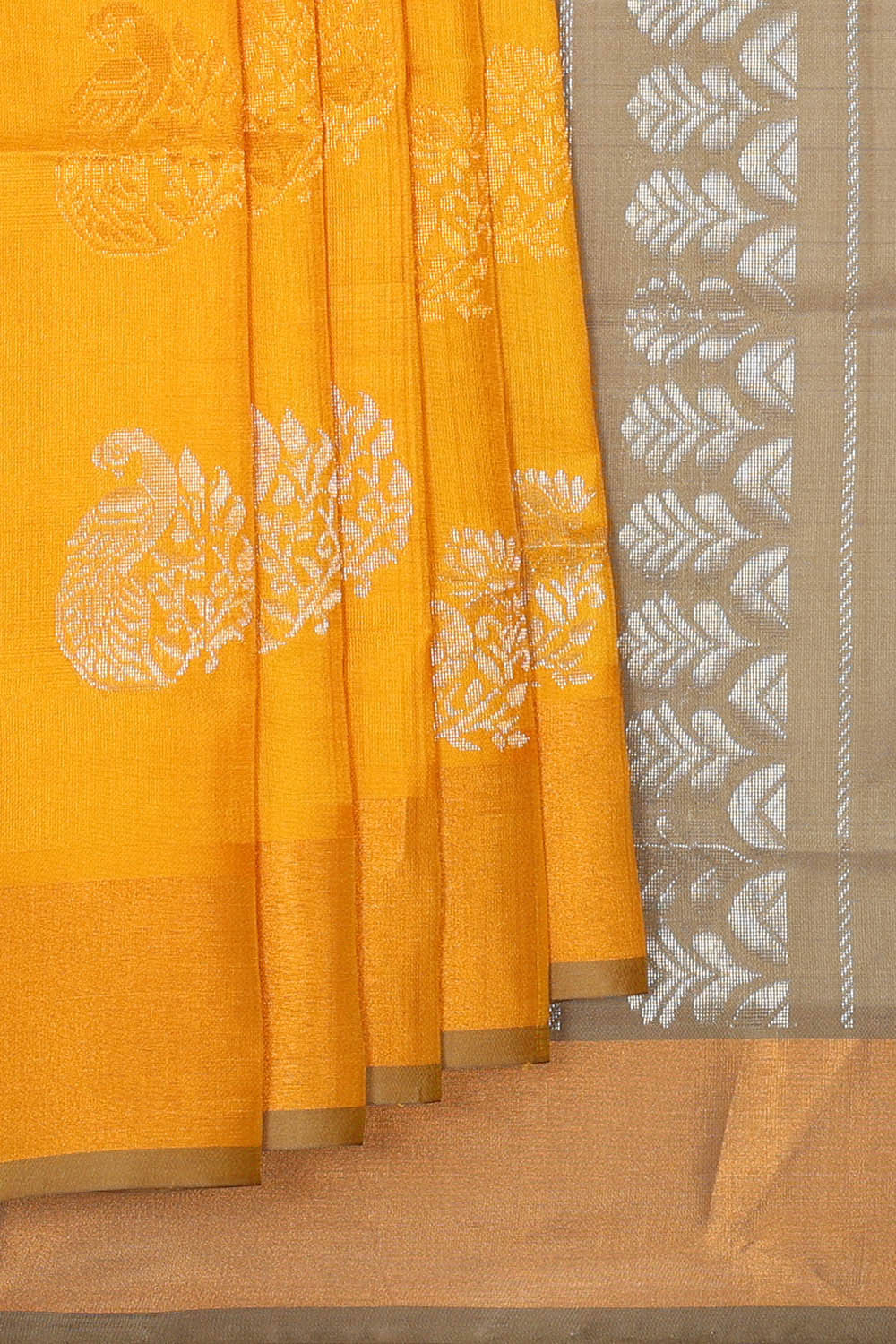 Uppada Silk Haldi Yellow Saree