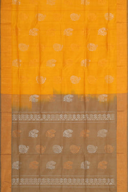 Image of Uppada Silk Haldi Yellow Saree